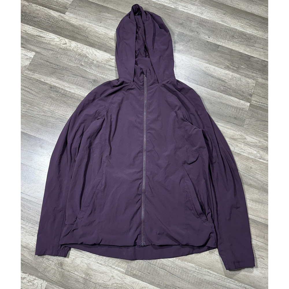 Lululemon Womens Hooded‎ Full Zip Long Sleeve Jacket Eggplant Purple Sz 6